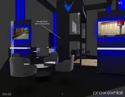 30x30 Island booth design by Pro-X Exhibits